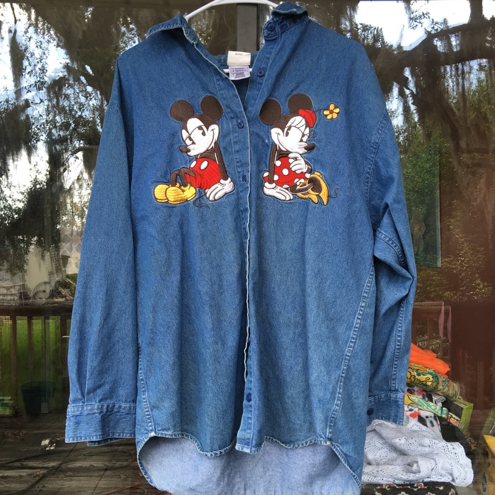 Disney Mickey & Minnie Denim Jacket/Button Down